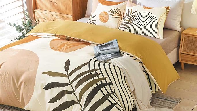 Amazon.com: Hilioens Duvet Cover King Abstract Arch Sun